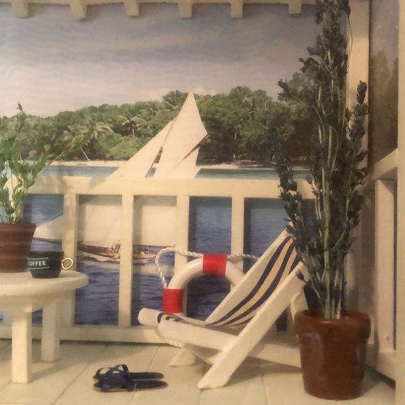 🏝️ Ocean View “Art Shadow Box Patio” Wall or Table Decorative Scenery - Picture 5 of 13